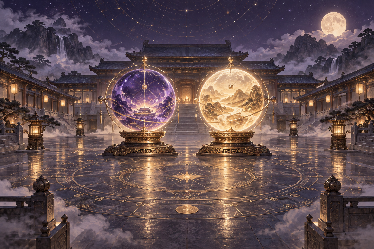 紫微天府宫位结构的文章示意图